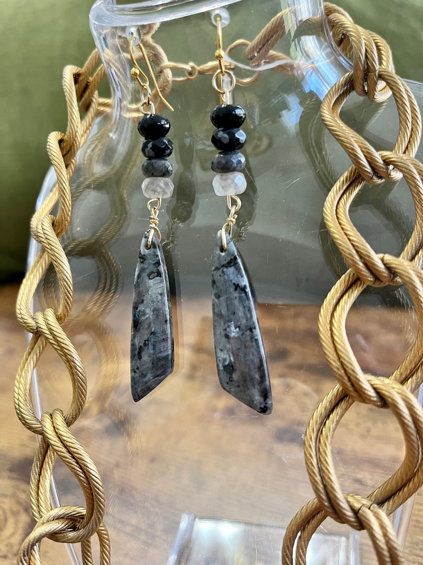 Larvikite Labradorite Teardrop
