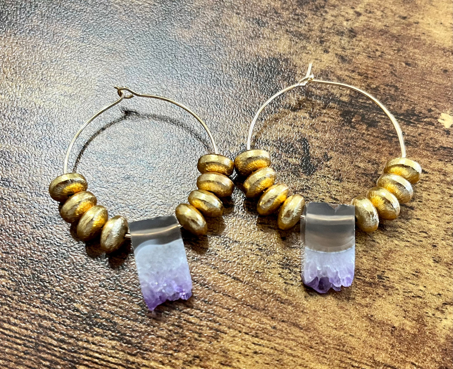 Amethyst Stalactite Slice Hoop