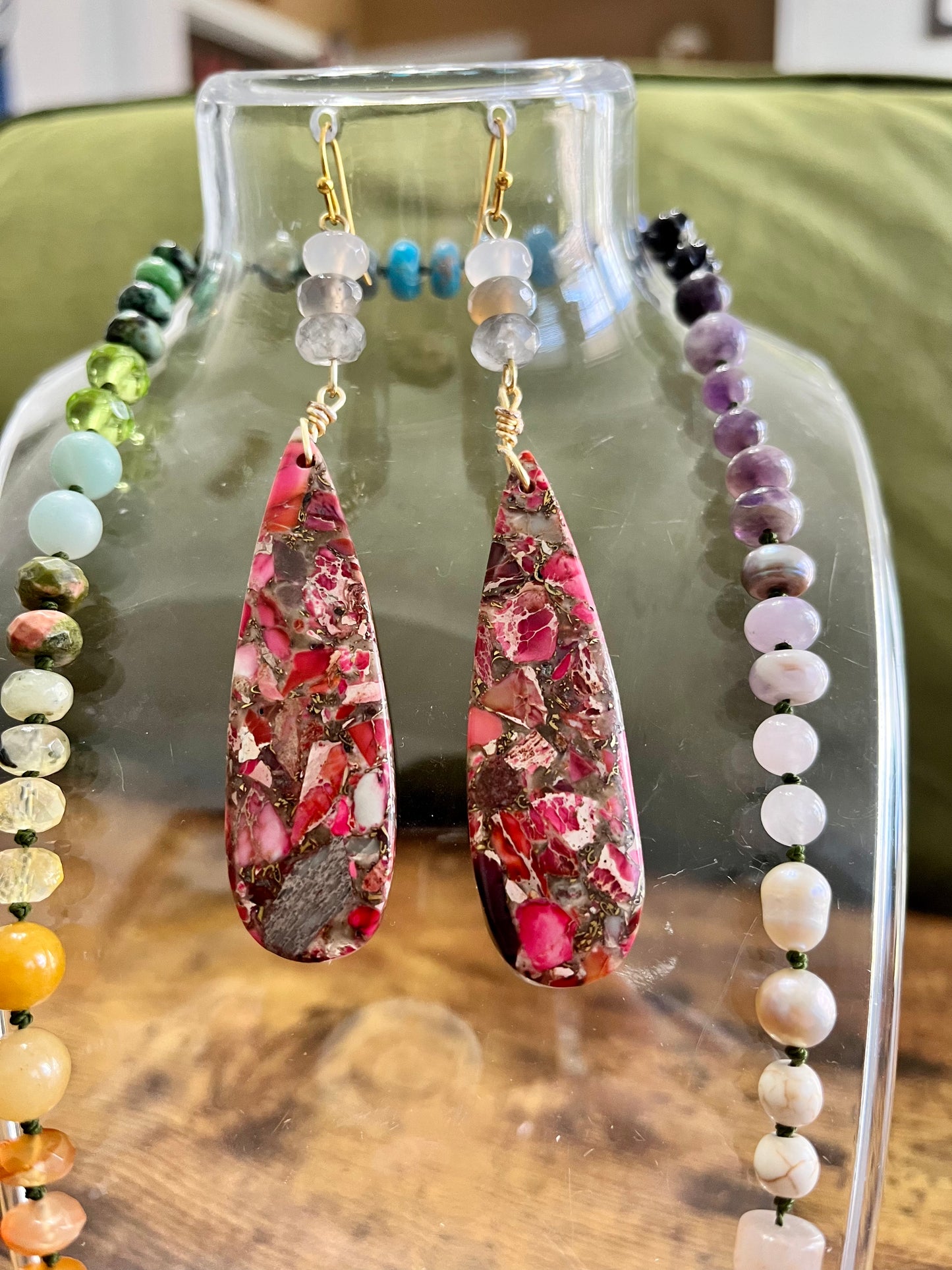 Pink Sea Sediment Jasper Drops