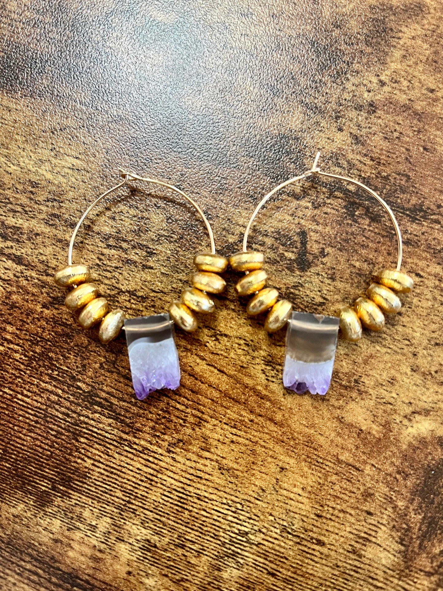 Amethyst Stalactite Slice Hoop