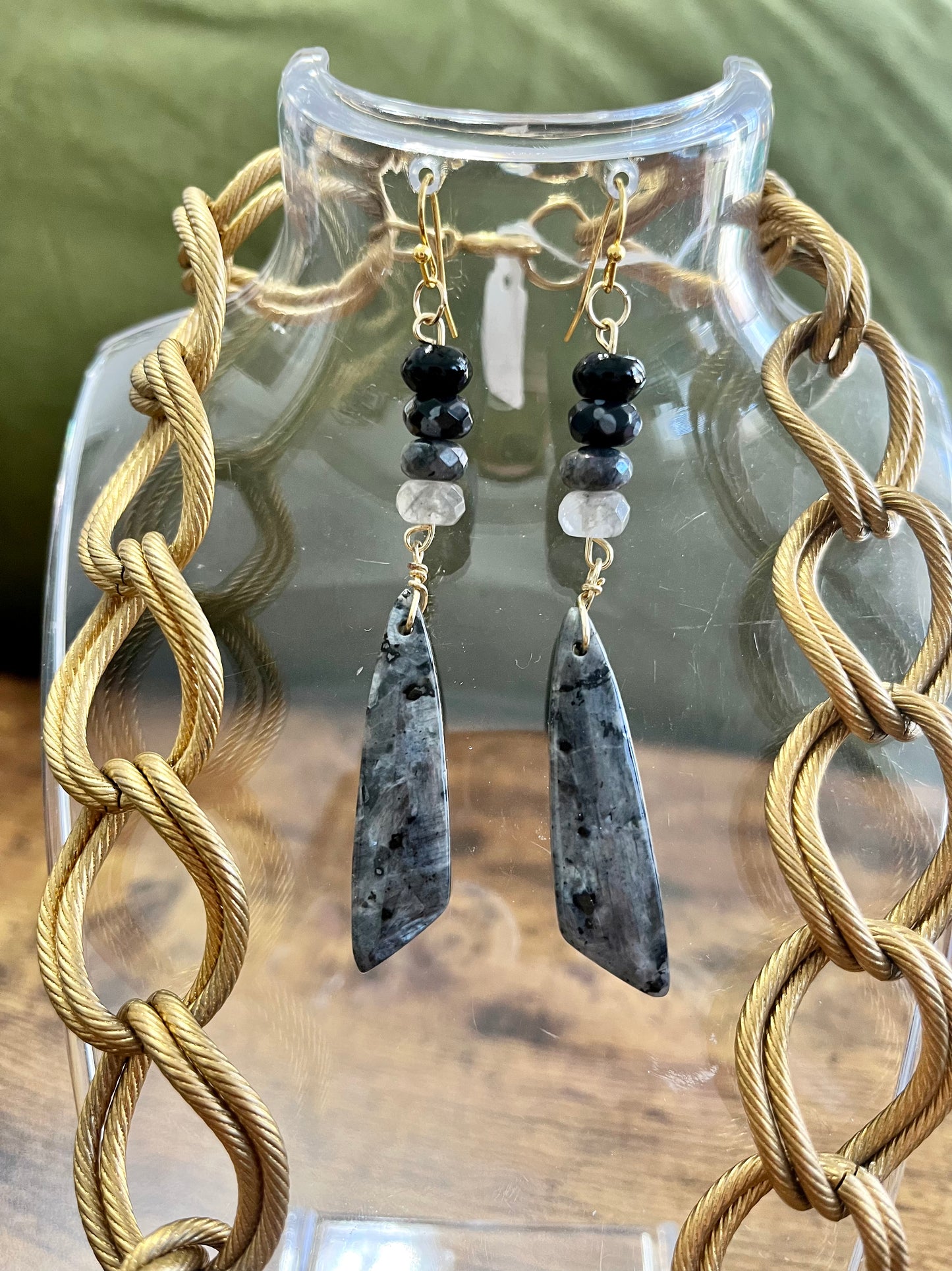 Larvikite Labradorite Teardrop