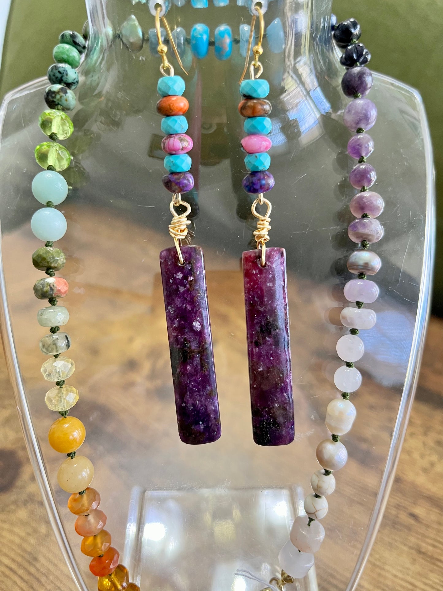 Purple Lepidolite Dangle